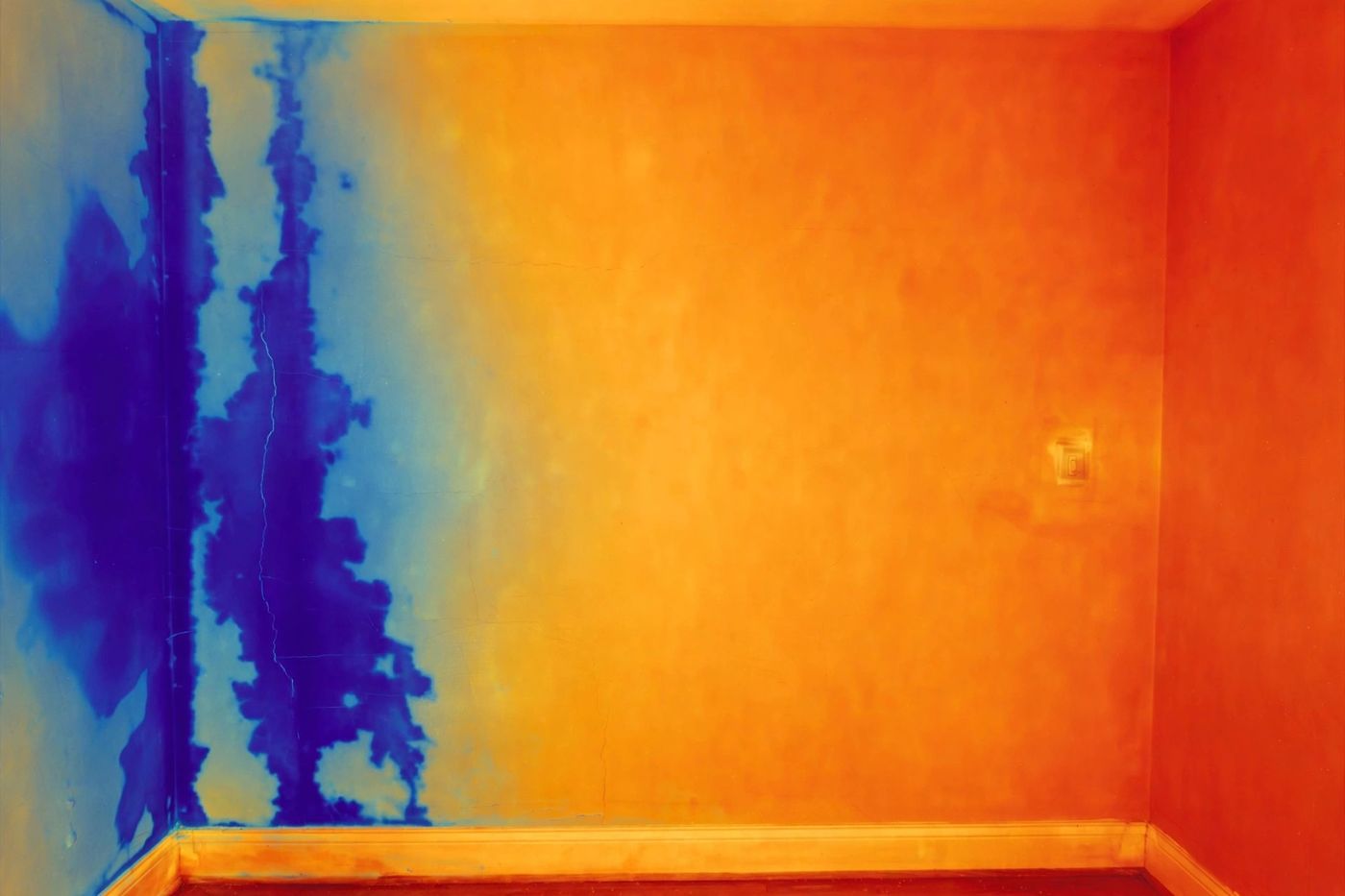 Image thermographique d'un bâtiment